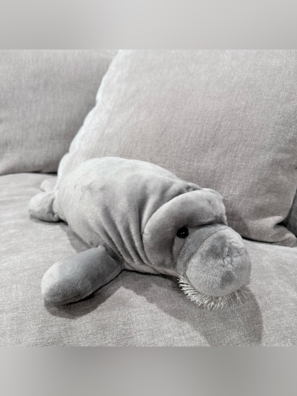 Wild Republic Manatee Plush Stuffed Animal Realistic Gray Sea Cow 14-17"